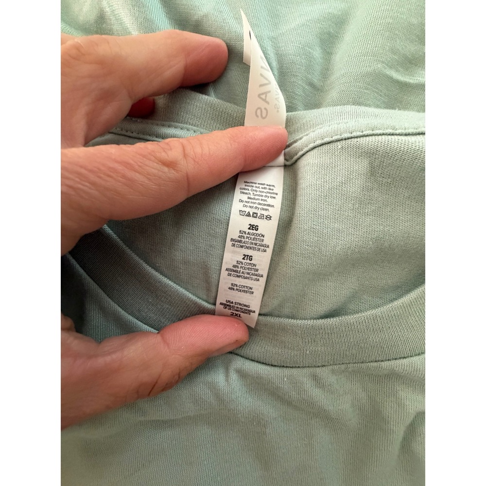 Bella + Canvas Mens 2XL Sage Green Heather Short Sleeve Crewneck T-Shirt 3001CVC - Picture 3 of 4